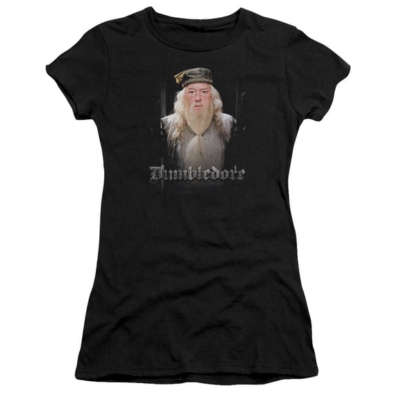 Harry Potter Dumble DoorS/S S Junior Women's T-Shirt Sheer Black