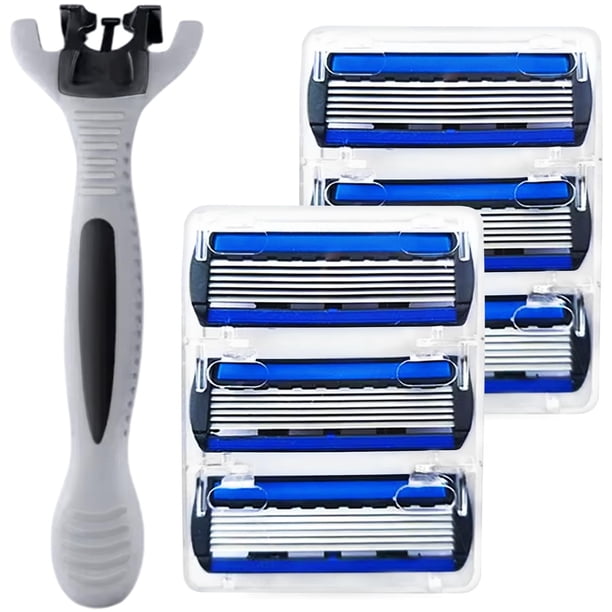 Rastrillos con Cartucho SmoothMax 2Paqs 2x3Cartuchos 1Mango 6Hojas Cabeza Flexible Gris/Negro/Azul Acero Inoxidable/Plás