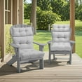 thumbnail image 4 of COOS BAY 46'' x 22'' Indoor/Outdoor High Back Chair Cushion Set of 2, Rocking Chair Cushion Outdoor Dining Chair Cushion, Replacement Seat Cushion for Patio Furniture, Light Gray, 4 of 10