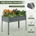 thumbnail image 4 of Resenkos Raised Garden Bed, Raised Planter Boxes, Elevated Flower Beds,Galvanized Raised Garden Bed Elevated Planter Box with Legs and Drainage Hole-Gray, 4 of 8