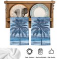 thumbnail image 5 of Navy Blue Palm Tree Kitchen Towels Set of 2, Coastal Tropical Trees Vintage Summer Absorbent Dish Towels for Kitchen, Microfiber Hand Towel, Quick Drying Tea Towel for Cleaning Decorative Dishcloths, 5 of 7