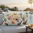 thumbnail image 4 of Vintage Spring Floral Outdoor Waterproof Pillow Covers, Summer Botanical Abstract Art Decorative Rectangle Throw Pillowcase Sofa Cushion Sham for Patio/Couch/Chair, 20"x12" 2 Pack, 4 of 8