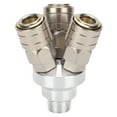 thumbnail image 3 of Conector de acero al carbono, conector rápido, acoplador rápido de 3 vías, accesorio neumático, innovación moderna, 3 of 8