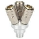 thumbnail image 2 of Daboolka Conector rápido Tuerca macho de 3 vías Componente neumático cromado G1/2 SMV Acero al carbono, 2 of 8