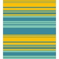 thumbnail image 3 of Yellow and Blue Duvet Cover Set, Horizontal Abstract Color Stripes Lines Simplistic Modern Art Print, Decorative 3 Piece Bedding Set with 2 Pillow Shams, King Size, Teal Turquoise, by Ambesonne, 3 of 3