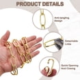 thumbnail image 3 of Uxcell 3ft Lighting Hanging Chain, 3.8mm/0.15" Looping Metal Pendant Chandelier Chain Extension with 2 Quick Link Lock for Hanging Plant Pendant Chandelier Light Fixture, Light Golden, 3 of 6