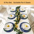 thumbnail image 5 of Navy Blue Christmas Round Placemats Set of 4, Braided Polypropylene Place Mats, Green Xmas Tree Snowflake Winter Washable Table Mats for Kitchen Dinner Holiday Wedding Party Coffee Table Decor 15", 5 of 9