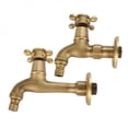 thumbnail image 5 of Vintage Solid Brass Single Handle Faucet for Washing Machine Wall Mounted Water Tap, 5 of 8