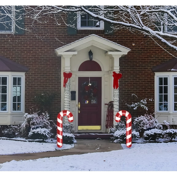 Candy Cane Yard Sign Set of 2