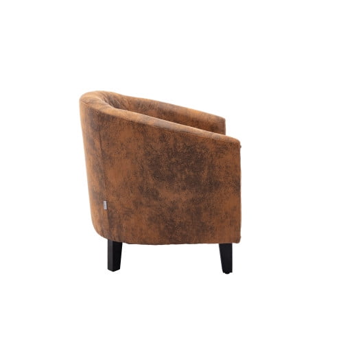 Bonita Transitional Vegan Leather Armchair With Removable Seat Cushion And  Nailhead Trims