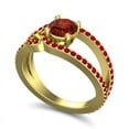 thumbnail image 2 of 2.50 Carat Round Shape Garnet & Red Ruby Gemstone Elegant Bridal Ring for Ladies 18K Yellow Gold Size 6 by Diamond-Capitals, 2 of 8