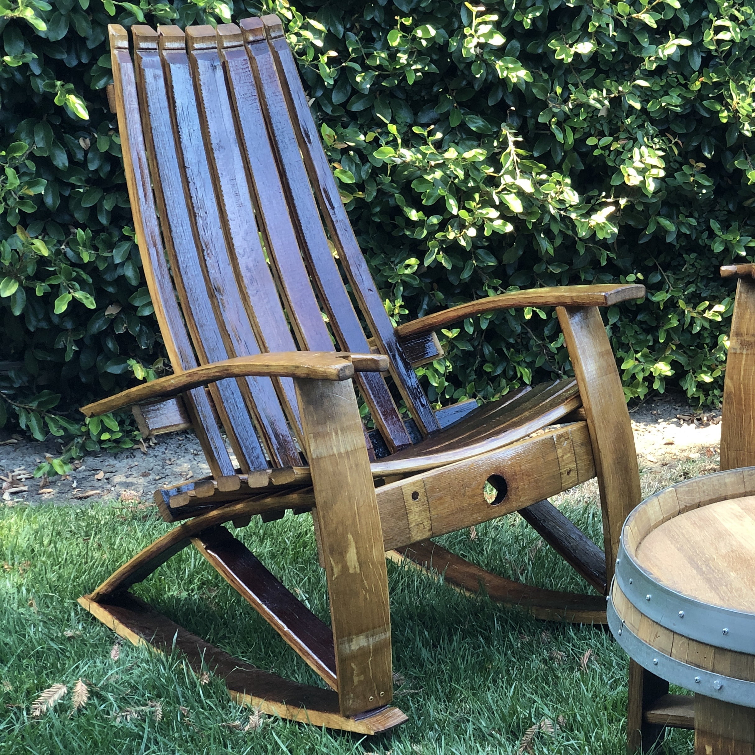 Wine Barrel Adirondack Chair