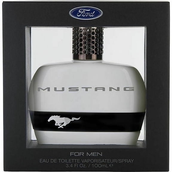 Mustang White by Ford Eau de Toilette for Men, 3.4 oz Spray – Fresh Citrus Woody Fragrance