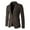 Coffee, variant on QENGING Men's Suit Jacket Solid Color Business Slim Fit Suit Personality Casual Suit Blazer Jacket for Casual Home Holiday