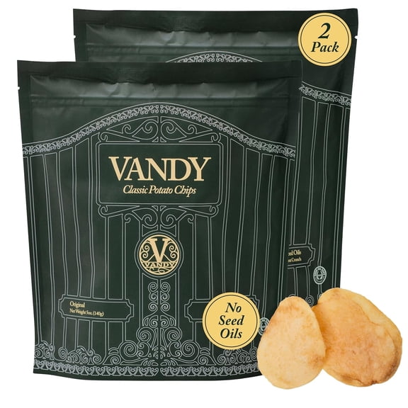 Vandy Potato Crisps, Original, 5oz 2 Bags