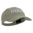 thumbnail image 5 of Artistic Style Hola Embroidered Low Profile Dyed Cotton Twill Cap - Putty OSFM, 5 of 5