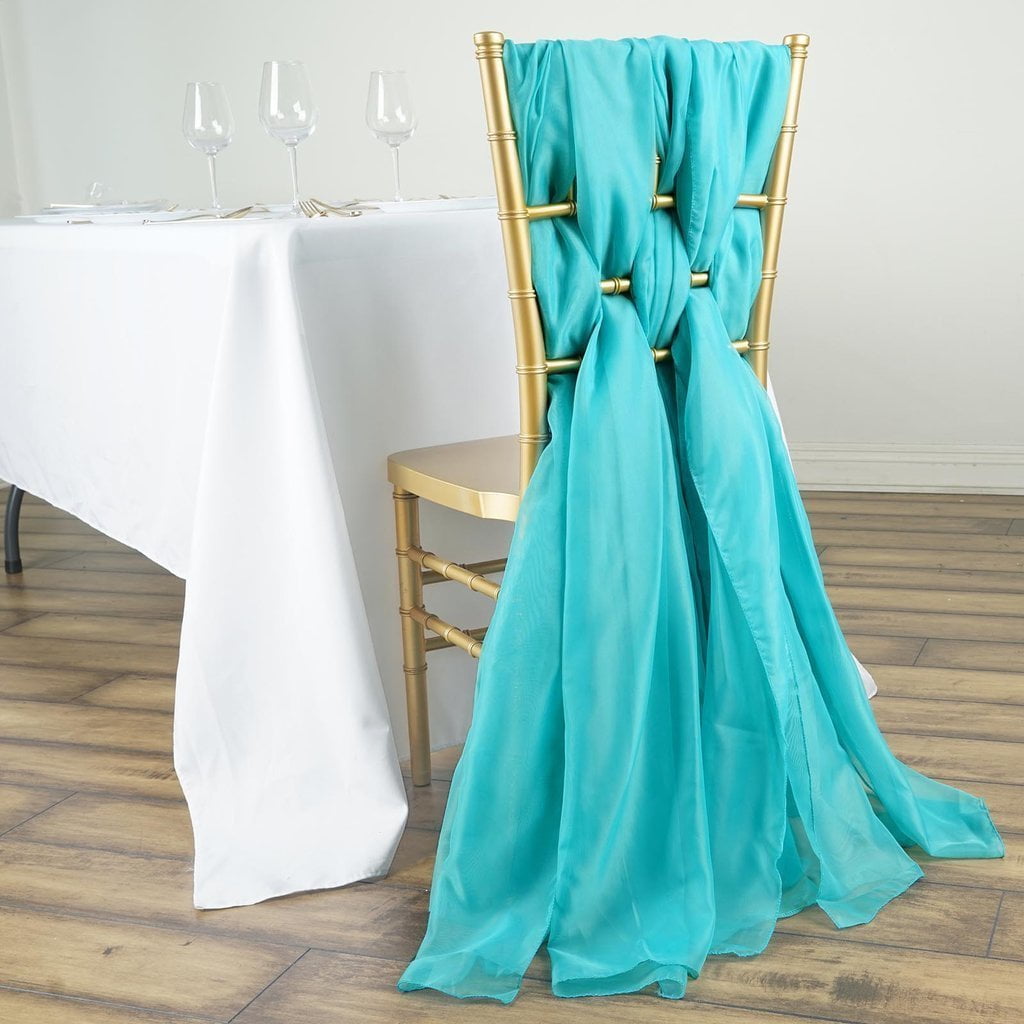 Details about   5 Natural Extra Wide Premium Chiffon CHAIR SASHES Reception Decorations 