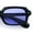 Black - Purple, variant on Hipster Narrow Rectangle Hustler Pop Color Lens Mid Temple Sunglasses Black - Burgundy