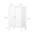 thumbnail image 3 of South Shore Crea, Contemporary Metal 2-Door Accent Cabinet, Pure White, 3 of 12