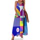 thumbnail image 1 of Vestido sin mangas colorido y más feliz para el festival, vestidos de verano para mujer , vestidos elegantes y chic para mujer, promoción, 1 of 7