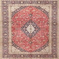 thumbnail image 1 of Ahgly Company Machine Washable Indoor Square Traditional Brown Area Rugs, 6' Square, 1 of 7