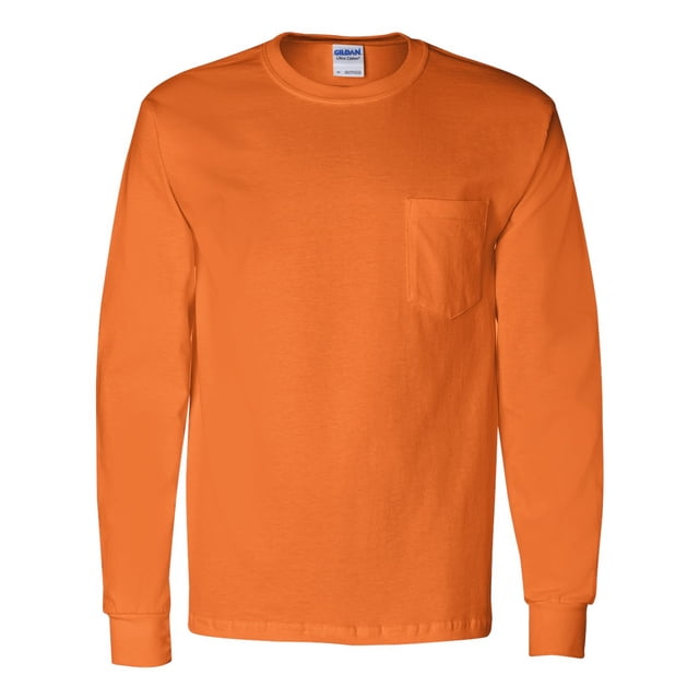 Gildan T-Shirt à Manches Longues en Coton Ultra avec Poche