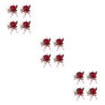 thumbnail image 2 of Sonducket Sueño de novias Ramo de flores artificiales con un toque de elegancia de flores artificiales Boda fácil de usar Vino rojo pecho flo Type1 NO1, 2 of 6
