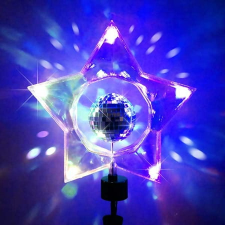 14 quot rotating retro mirror disco ball clear star christmas 14 quot rotating retro mirror disco ball clear star christmas