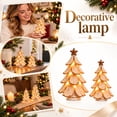 thumbnail image 3 of 2PCS Christmas Tree Figurine, Christmas Tabletop Centerpiece with Glowing LED Lights, Winter Pine Festive Holiday Decor, Christmas Gift, 3 of 7