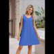thumbnail image 5 of Vestido de Verano para Mujer, Azul Oscuro, Talla XXL, 5 of 10