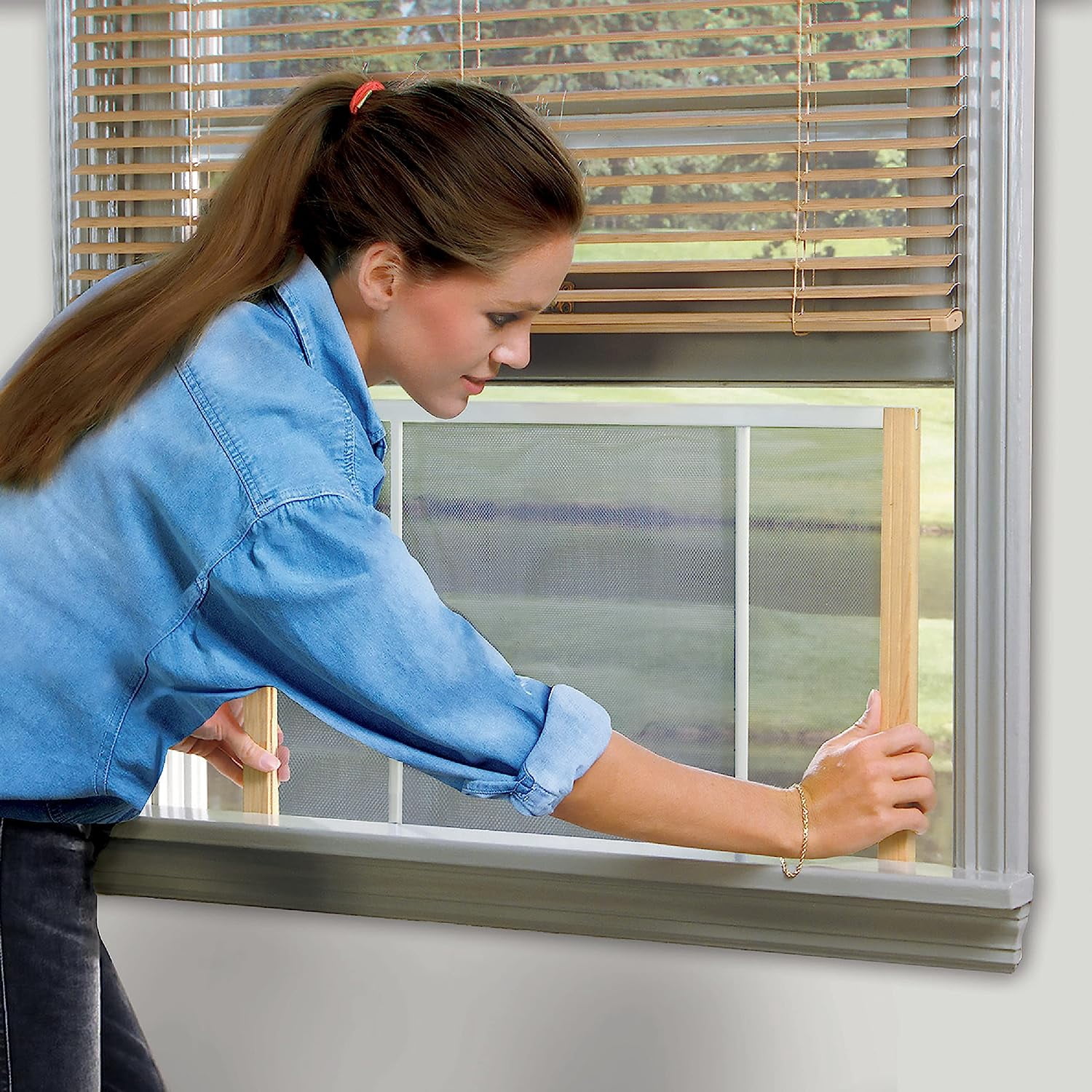 Frost King AWS1537SP WB Marvin Adjustable Window Screen, Natural