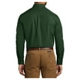 thumbnail image 2 of Mens Long Sleeve Professional Uniform Carefree Cotton/Polyester Poplin Shirt Deep Forest Green Large, 2 of 6
