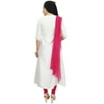 thumbnail image 4 of Atasi Ethnic White Zari Work Dupion A-Line Kurti Indian Women's Suit Clothing - 4, 4 of 6