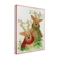 thumbnail image 2 of Trademark Fine Art 'Reindeer With Scarves' Canvas Art by Beverly Johnston, 2 of 3