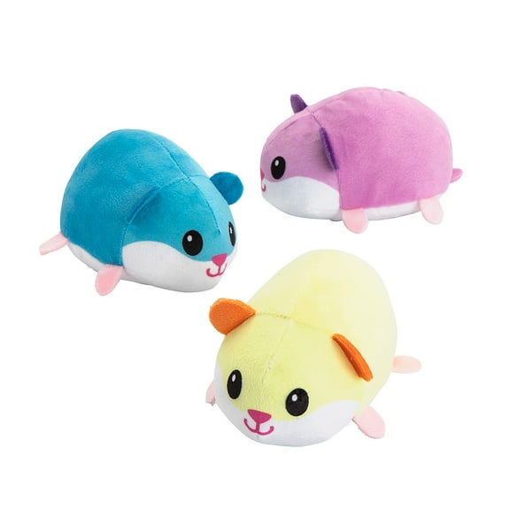 Fun Express Colorful Stuffed Hamsters - 12 Pieces