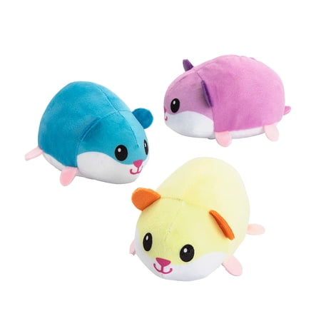 Fun Express Colorful Stuffed Hamsters - 12 Pieces