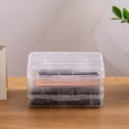 thumbnail image 1 of Pencil Box Plastic Large Capacity Pencil Boxes Clear Boxes with Lid Stackable Design and Stylish Office Supplies Storage Organizer Box Pencil Case School Supplies, 1 of 5