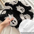 thumbnail image 4 of Twin XL Size Fitted Sheet Set - Halloween 2 Piece Bedding Sets 16" Deep Pocket Fitted Sheet with 1 Pillowcases, Black Spooky Ghostly Silhouettes Vintage Brushed Microfiber Hotel Luxury Bed Sheets, 4 of 9