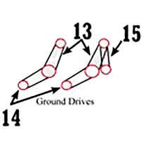 RAParts Z3409 New Lower Ground Drive V-Belt For John eere Combine 4425 4435 4435 Hydro