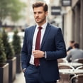 thumbnail image 4 of Scott Allan Men's Solid Burgundy Classic Tie, 3-Inch Width, 4 of 7