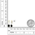 thumbnail image 3 of Gem Stone King 925 Sterling Silver and 10K Yellow Gold Black Onyx Dangle Earrings for Women (3.20 Cttw, Gemstone Birthstone, Oval 8X6MM), 3 of 4