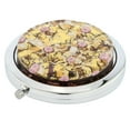 thumbnail image 2 of GlassOfVenice Murano Glass Millefiori Folding Compact Mirror - Purple Gold, 2 of 5