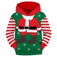 thumbnail image 2 of BOOMNY Christmas Unisex Kids Boys Girls Hoodie Xmas Santa Claus Hoodies For Boys Long Sleeve Warm Loose Fall Winter Pullover Hooded Sweatshirts, 2 of 4