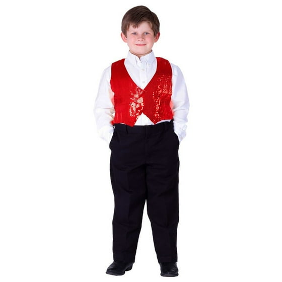 Dress Up America - Kids Sequin Vest (Small, Gold) - Walmart.com