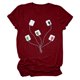 thumbnail image 4 of Camisetas con estampado de letras y cuello redondo de verano para mujer, blusas femeninas cómodas y elegantes, Tops OAVQHLG3B Store  lin121212, 4 of 5