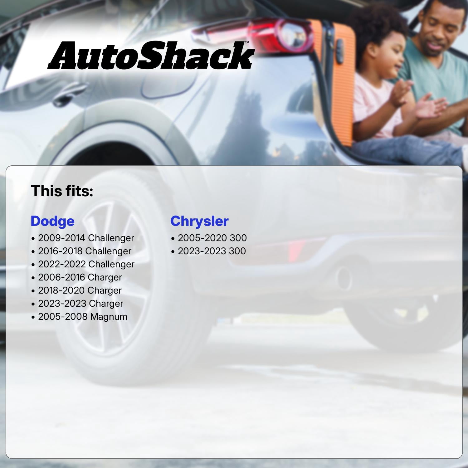 AutoShack Front & Rear Brake Rotors & Ceramic Pads for Dodge, Charger 2006-2016, 2018-2020, 2023, AWD RWD V6 3.5L 3.6L V8 5.7L - Silver Zinc Coated Drilled & Slotted - SilverShield Pro