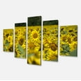 thumbnail image 2 of Bright Yellow Sunflowers Field - Floral Canvas Art Print, 2 of 3
