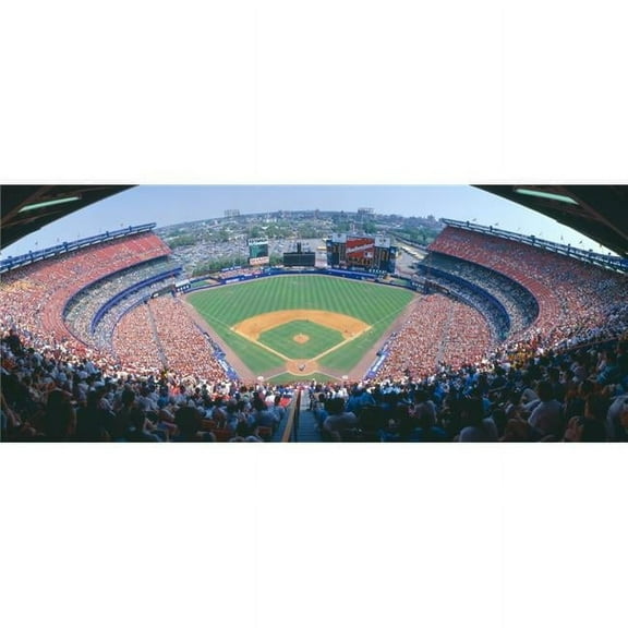 Panoramic Images PPI160722S Shea Stadium Ny Mets V. Sf Giants New York Poster Print, 27 x 9