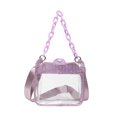 thumbnail image 2 of LJNYFDC Multifunctional Shoulder Bag Women Crossbody Chain Handle Rhinestones Inlay Transparent PVC Handbag Adjustable Straps, 2 of 6