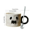thumbnail image 3 of Hvmvliv Mug Set 6in Halloween Mug with Spoon Ceramic Coffee Cup Drinkware Home Cute Mugs Hot Drinks Cups Halloween Decorations Gift Boxed Suitable for Indoor Outdoor Halloween Decoration Multicolor, 3 of 6